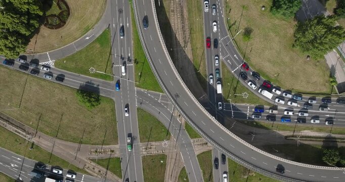 Top-down view of Plac Społeczny in Wroclaw, Poland.