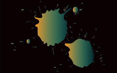 Design of colorful ink stain