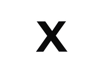 Abstract black letter 'X' on a plain background, symbolizing choice and direction