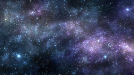 Deep Space Nebula Cluster With Starry Colors