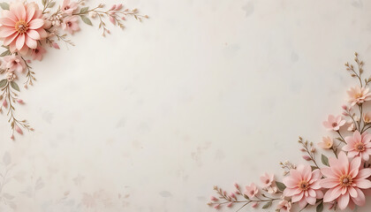 Soft Pink Floral Certificate Template Background