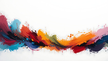 abstract watercolor background orange blue splash color canvas 