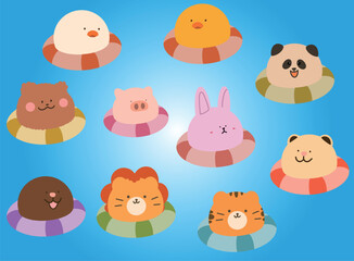 Cute Animal Faces Collection