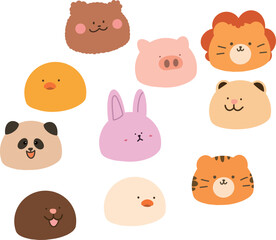 Cute Animal Faces Collection