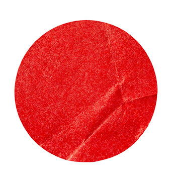 PNG Blank red glued sticky round label sticker cut out design element