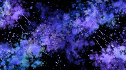 Abstract Colorful Splashes on Black Background