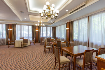 Interior of a luxury hotel restaurant