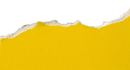 PNG Ripped yellow paper torn edges with transparent background paper tear