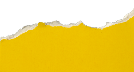 PNG Ripped yellow paper torn edges with transparent background paper tear