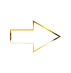 Arrow golden for design and decoration isolated on a transparent background.