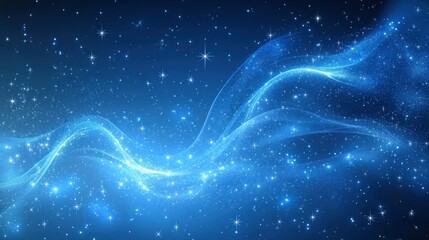 Fototapeta premium Cosmic blue waves