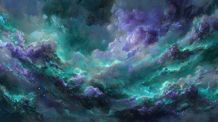 Fototapeta premium Colorful Abstract Nebula in Space