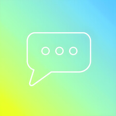 Naklejka premium speech bubble comment icon, white background. Generative AI