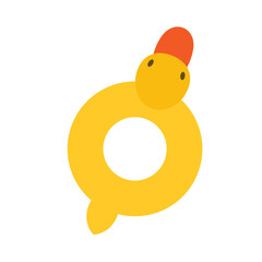 Swim ring vector icon. inflatable ring illustration sign. float symbol. inner tube logo.