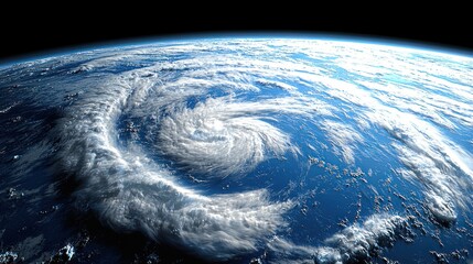 Earth's swirling storm system from space