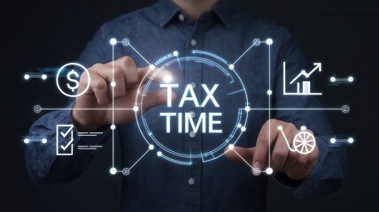 Obraz premium Interactive tax management solution, leveraging digital tools for compliance