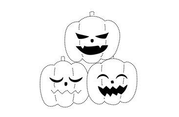 ハロウィン向けパンプキンイラスト1-3