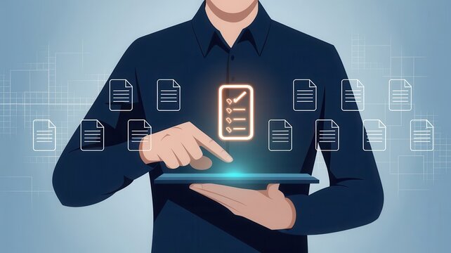 Effortless Task Management: Digital Checklist Application on Modern Tablet