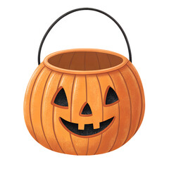 Halloween Pumpkin Bucket Classic Trick-or-Treat Basket