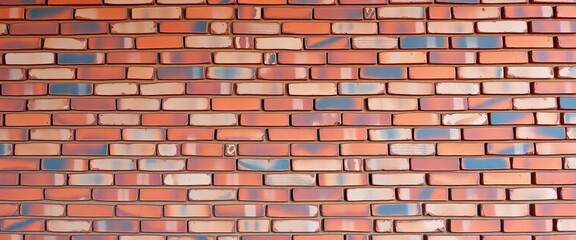 Obraz premium Diagonal herringbone pattern, brown brick wall, varying shades, brickwork, surface