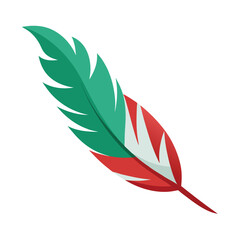 Christmas Feather Vector Illustration ? Cartoon, Clipart and Line Art Design 1.eps © MOHSHINBD