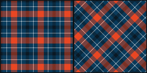 Tartan plaid pattern vector graphic. Seamless check plaid texture background for dress, skirt, scarf, throw, jacket, fabric, cloth, blanket. Scottish retro style.