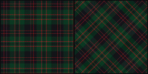 Tartan plaid pattern vector graphic. Seamless check plaid texture background for dress, skirt, scarf, throw, jacket, fabric, cloth, blanket. Scottish retro style.