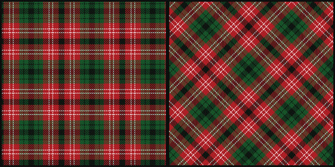 Tartan plaid pattern vector graphic. Seamless check plaid texture background for dress, skirt, scarf, throw, jacket, fabric, cloth, blanket. Scottish retro style.