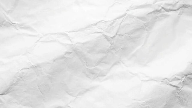 White crumpled paper with texture lines and shadows