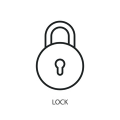 Lock thin line vector icons.