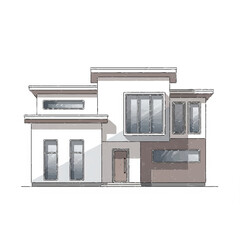 3d render of a modern building