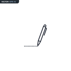 Edit, pen, linear style sign for mobile concept and web design