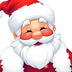 Portrait of Santa Claus on a white background