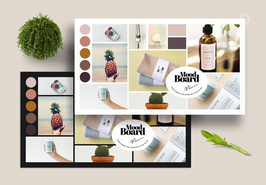Minimal Mood Board Presentation Design