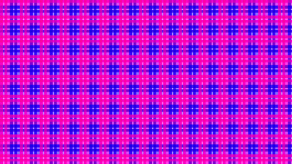 Vibrant pink and blue plaid pattern