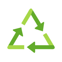 Green Recycle Symbol Arrows in a Triangle Representing Environmental Conservation Efforts