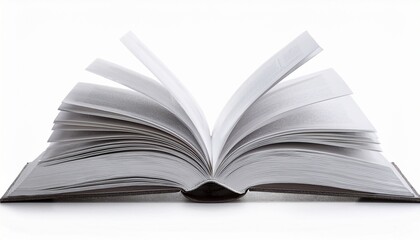Obraz premium close up open book isolated on white background