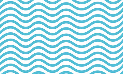 Wave pattern seamless abstract background. Stripes wave pattern white and blue colors for summer vector design.