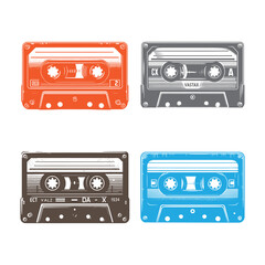 Obraz premium Cassette Tape Retro Vintage Mixtape icon symbol.