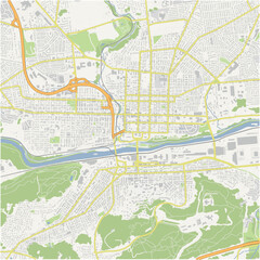 Obraz premium Map of Bethlehem in Pennsylvania in a normal road map style. Contains layered vector with roads water, parks, etc.