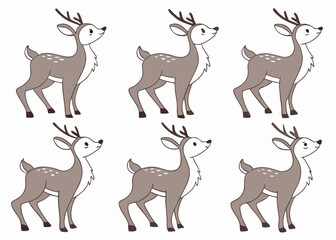 Fototapeta premium deer vector set
