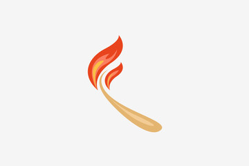 match stick fire lighter logo 