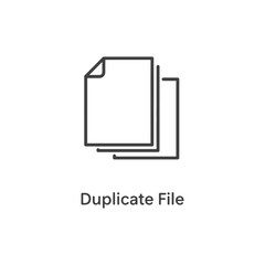 Vector art of duplicate file icon with stacked documents
