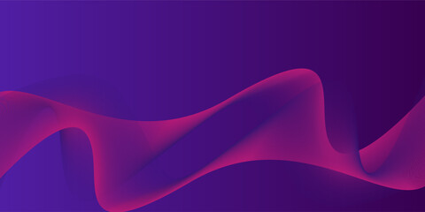Abstract purple background. Vector illustration of a striped ribbon. Background with flowing stripes. Festive purple banner in a realistic style. Design for banners, posters, and wallpapers.