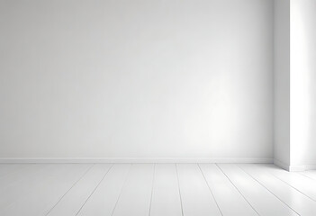  Bright white room with minimalist design