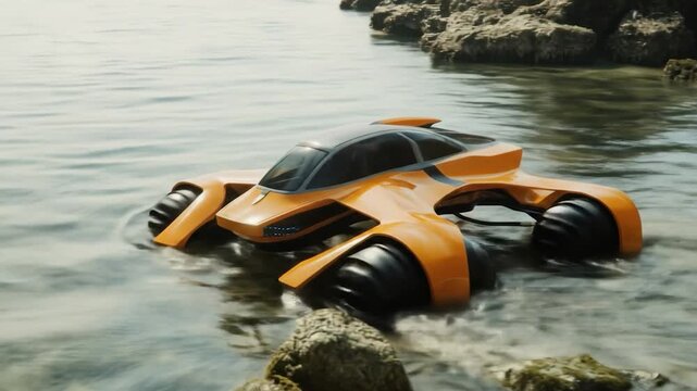 Amphibious Vehicle Concept: Futuristic Beach Buggy