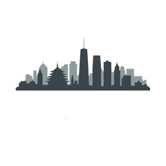 Obraz premium City Skyline Silhouette