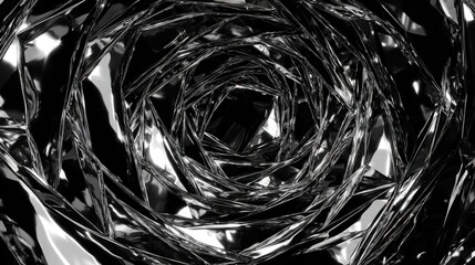 Abstract Black And White Spiral Design