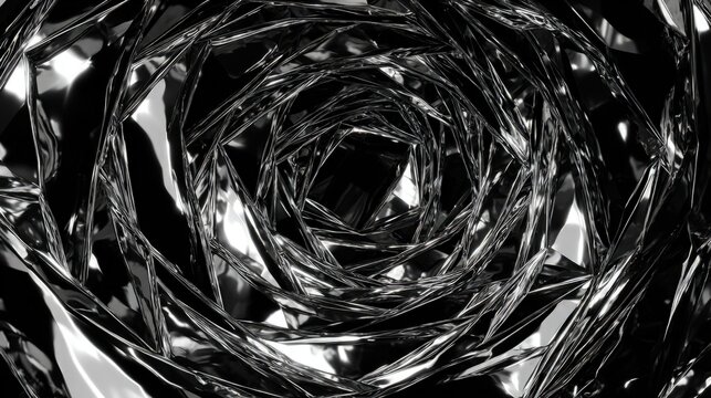 Abstract Black And White Spiral Design - Powered by Adobe