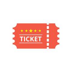 Ticket flat vector design on a white background